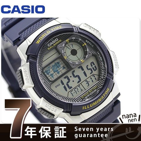 カシオ チプカシ 10気圧防水 海外モデル メンズ 腕時計 AE-1000W-2AVDF CASIO ネイビー
