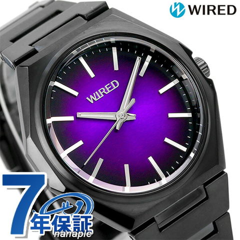 セイコー ワイアード 時計 リフレクション 3針 クオーツ メンズ 腕時計 AGAK403 SEIKO WIRED パープル×ブラック