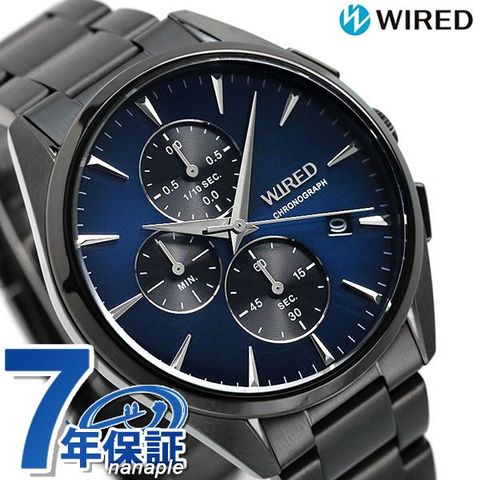 セイコー ワイアード SEIKO WIRED トウキョウソラ クロノグラフ メンズ 腕時計 AGAT440 ブルー×ブラック
