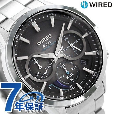 セイコー ワイアード SEIKO WIRED クロノグラフ ソーラー メンズ 腕時計 AGAD095 トウキョウ ソラ