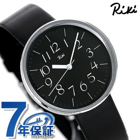 セイコー アルバ リキ 腕時計 レディース アラビア数字 AKQK453 SEIKO ALBA Riki ブラック 革ベルト