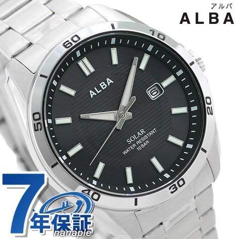 セイコー 腕時計 メンズ SEIKO スポーティ ソーラー ブラック AQGD401 アルバ 時計