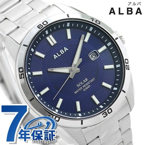 セイコー 腕時計 メンズ SEIKO スポーティ ソーラー ネイビー AQGD403 アルバ 時計
