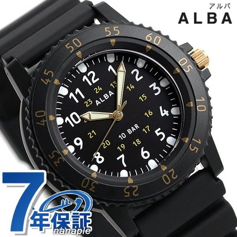 セイコー アルバ メンズ 腕時計 オールブラック クオーツ AQPK414 SEIKO ALBA