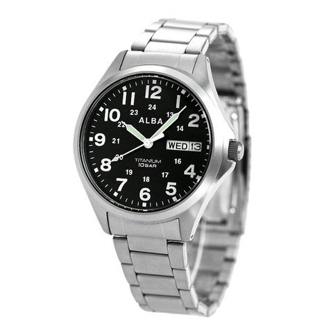 dショッピング |セイコー アルバ メンズ 腕時計 カレンダー チタン AQPJ402 SEIKO ALBA クオーツ ブラック |  カテゴリ：の販売できる商品 | 腕時計のななぷれ (028AQPJ402)|ドコモの通販サイト