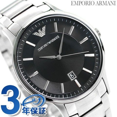 エンポリオ アルマーニ 時計 メンズ 腕時計 AR11181 EMPORIO ARMANI レナト 43mm ブラック