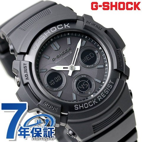 G-SHOCK ブラック 電波 ソーラー CASIO AWG-M100B-1ACR アナデジ 腕時計 カシオ Gショック オールブラック 時計
