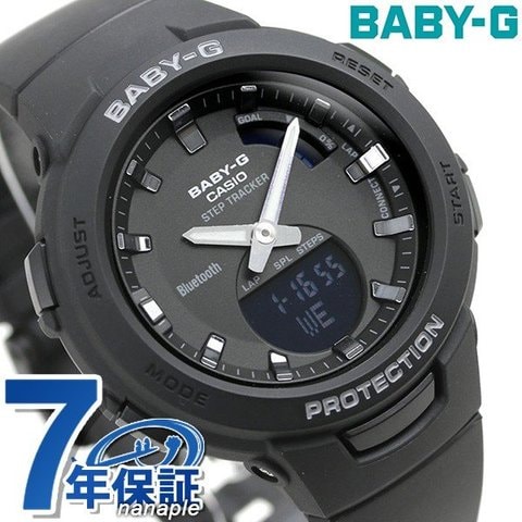 Baby-G レディース 腕時計 BSA-B100 ランニング ジョギング 歩数計 Bluetooth BSA-B100-1ADR カシオ ベビーG オールブラック