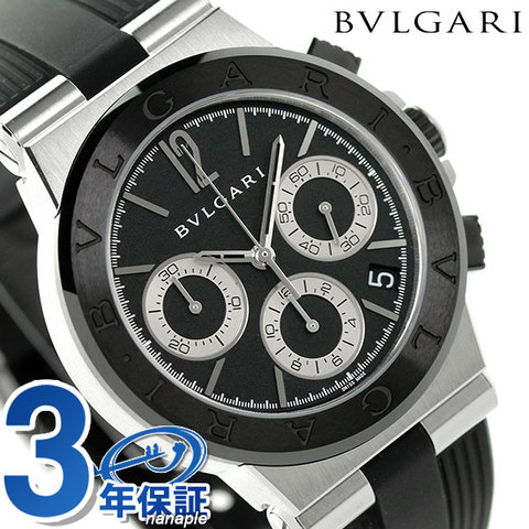 dショッピング |ブルガリ 時計 BVLGARI ディアゴノ 37mm クロノグラフ 