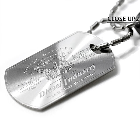 DIESEL ドッグタグ ネックレス ディーゼル ネックレス DIESEL ステンレススチール ドッグタグ メンズ
