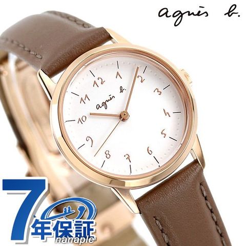 アニエスベー 時計 マルチェロ 27mm 日本製 レディース 腕時計 FBSK940 agnes b. ホワイト×ブラウン