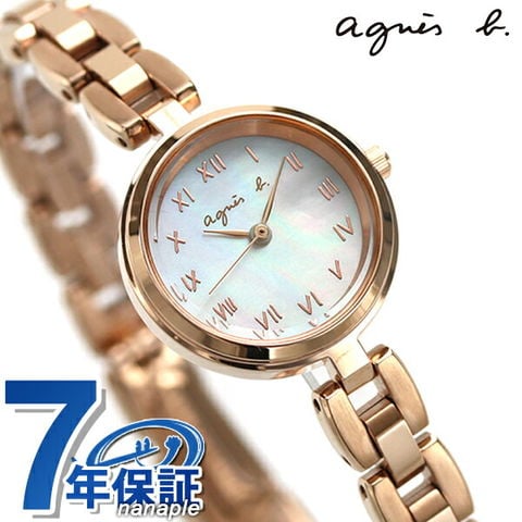 2 agns b アニエスベー レディース腕時計 ピンクゴールド ソーラー時計