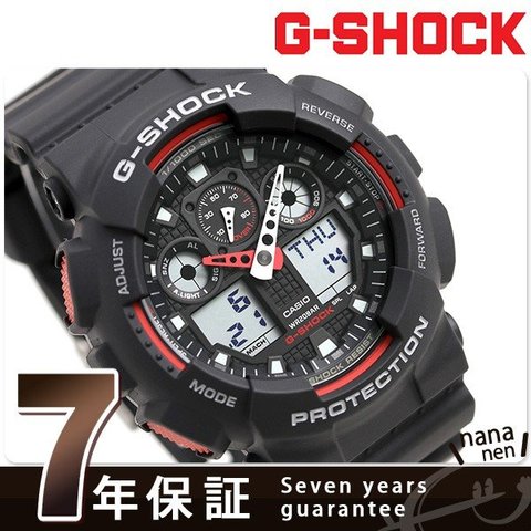 G-SHOCK Gショック ジーショック g-shock gショック STANDARD ブラック×レッド GA-100-1A4DR