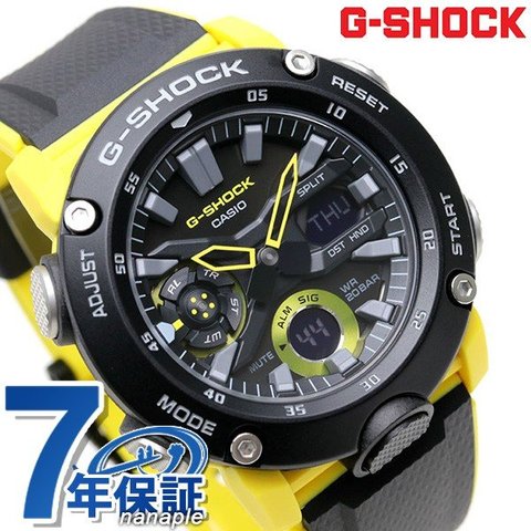 G-SHOCK Gショック GA-2000 アナデジ メンズ 腕時計 GA-2000-1A9DR ブラック×イエロー カシオ
