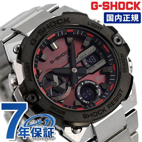 dショッピング |G-SHOCK Gショック ソーラー GST-B400AD-1A4JF Gスチール GST-B400 Bluetooth メンズ 腕時計  カシオ casio ブラック×レッド | カテゴリ：の販売できる商品 | 腕時計のななぷれ (028GST-B400AD-1A4JF )|ドコモの通販サイト