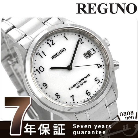 シチズン レグノ ソーラー電波時計 カレンダー メンズ 腕時計 KL8-911-11 CITIZEN REGUNO ホワイト