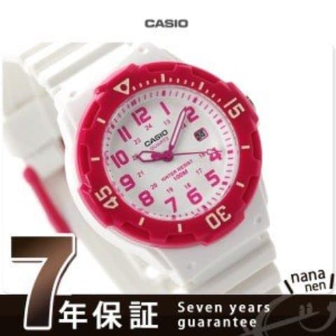 カシオ チプカシ 海外モデル デイト クラシック LRW-200H-4BVDF CASIO 腕時計 クオーツ ホワイト×ピンク