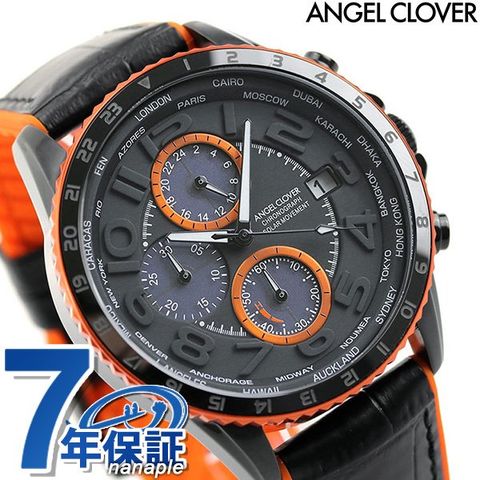 ANGEL CLOVER  MOS44BK-BK ソーラー腕時計 クロノグラフ