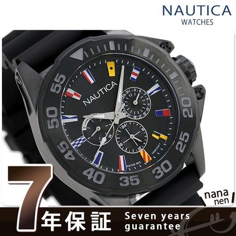 ノーティカ NAUTICA メンズ 腕時計 100m防水 カレンダー 旗 44mm NAPMIA001 マイアミ
