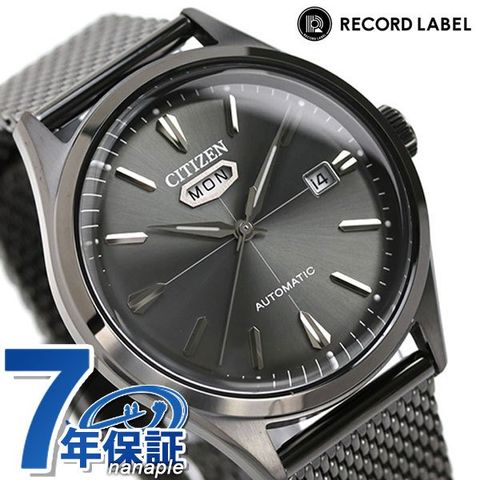 シチズン レコードレーベル C7 シーセブン 自動巻き メンズ 腕時計 NH8397-80H CITIZEN RECORD LABEL ブラック×ガンメタル