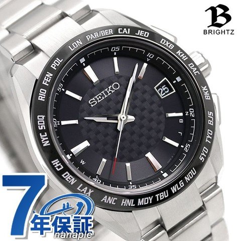 直売お値下 セイコー SEIKO 腕時計 ソーラー電波 ブラック SAGA259