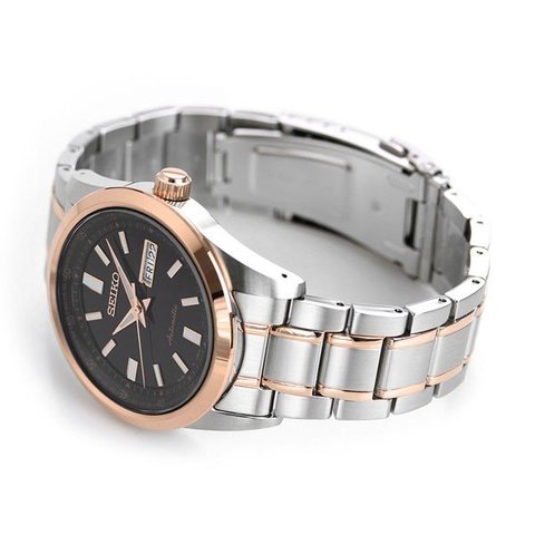 dショッピング |セイコー メカニカル メンズ 腕時計 SEIKO Mechanical 自動巻き SARV006 ブラウン×ピンクゴールド 時計 |  カテゴリ：の販売できる商品 | 腕時計のななぷれ (028SARV006)|ドコモの通販サイト