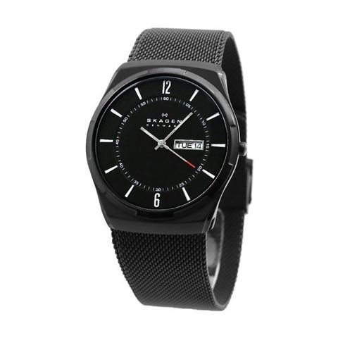dショッピング |スカーゲン チタン オールブラック 黒 メンズ 腕時計