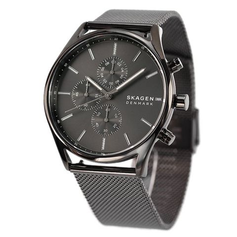 dショッピング |スカーゲン ホルスト 42mm クロノグラフ メンズ 腕時計 SKW6608 SKAGEN HOLST ガンメタル ...