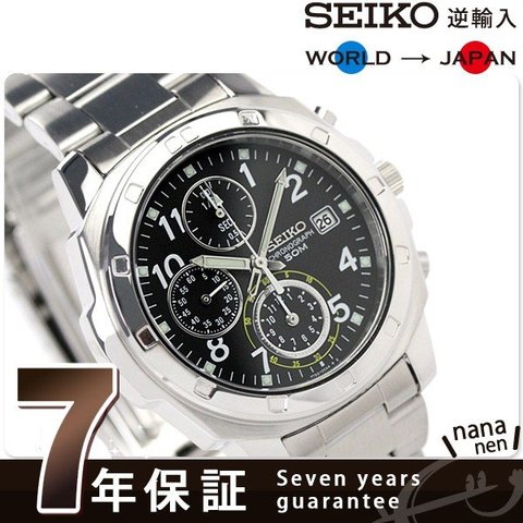 セイコー クロノグラフ 逆輸入 海外モデル SND195P1 (SND195P) メンズ 腕時計