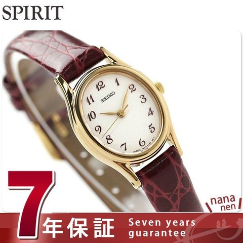 セイコー スピリット クオーツ レディース 腕時計 SSDA006 SEIKO SPIRIT ホワイト×レッド 赤 時計