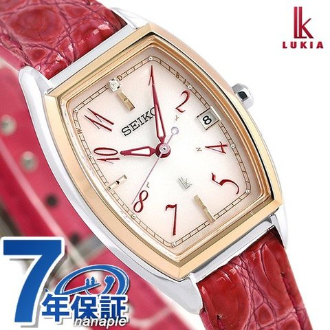 セイコー ルキア レディダイヤ トノー 限定モデル 電波ソーラー SSVW122 SEIKO LUKIA 腕時計 ピンク