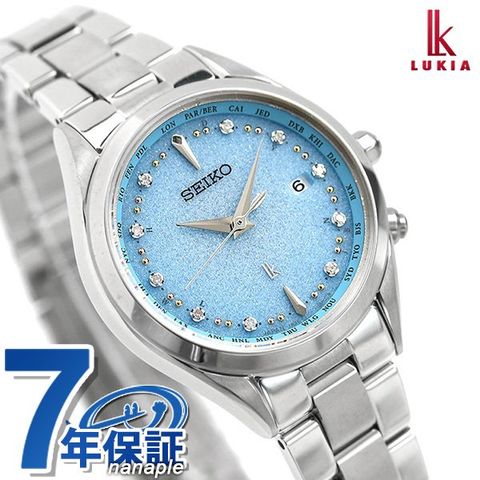 ハードレックスクリスタル文字盤【新品】SEIKO ダイヤモンド28石★ソーラー セイコー レディース腕時計