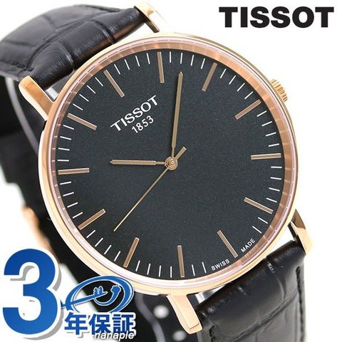 TISSOT ティソ 腕時計 メンズ T-クラシック エブリタイム 42mm T109.610.36.051.00 ブラック
