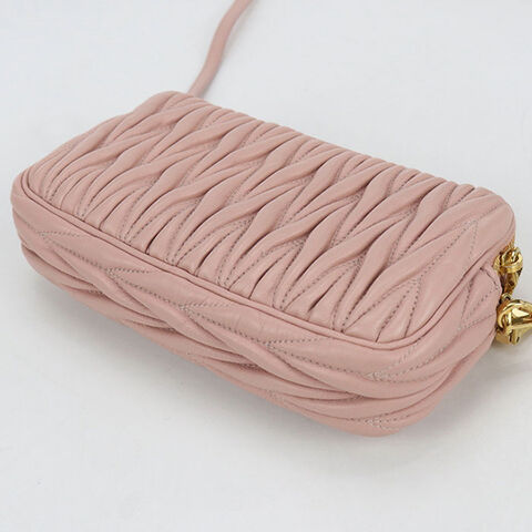 ミュウ ミュウ Miu Miu NAPPA CRYSTAL マテラッセ ショルダーバッグ バッグ レザー レディース ピンク系 RP0233 【中古】 miu miu ミュウミュウ/ブランドバッグ・小物｜WonderREX-ONLINE 公式