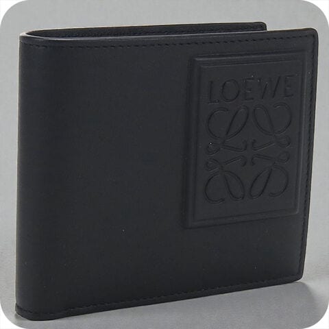 LOEWE 二つ折り財布　ブラック LOEWE（ロエベ） 財布 メンズ 二つ折り財布 札入れ 小銭入れなし