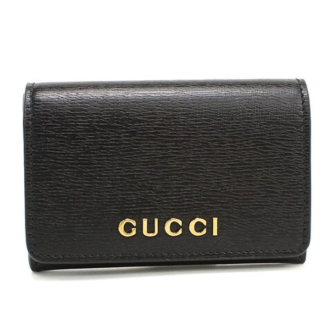 GUCCIグッチ GGロゴ付き 黒レザー名刺入れ dショッピング |グッチ 名刺入れ レディース ブランド GUCCI