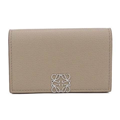 LOEWE ベージュ 型押し名刺入れ dショッピング |中古 ロエベ 名刺入れ レディース ブランド LOEWE
