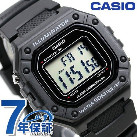 カシオ チープカシオ デジタル ブラック 海外モデル メンズ レディース 腕時計 W-218H-1AVDF CASIO チプカシ