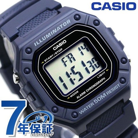 カシオ チープカシオ デジタル ネイビー 海外モデル メンズ レディース 腕時計 W-218H-2AVDF CASIO チプカシ