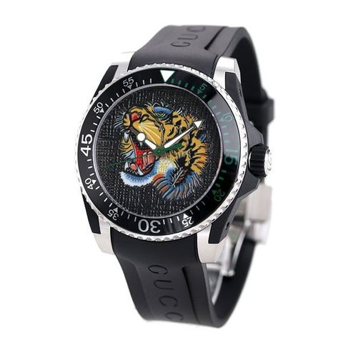dショッピング |グッチ ダイブ 43mm 虎 タイガー メンズ 腕時計 ...