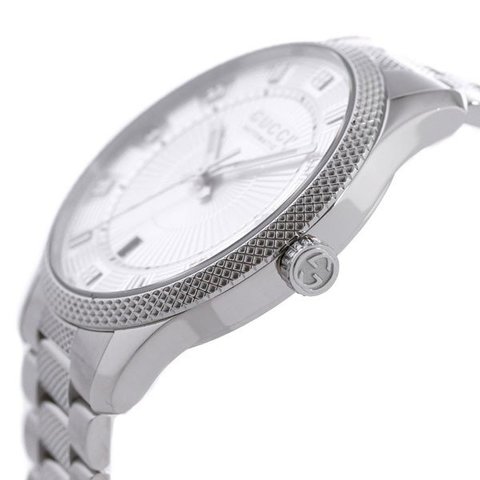 在庫豊富なグッチ GUCCI 腕時計 メンズ YA126339 自動巻き シルバー 女性用