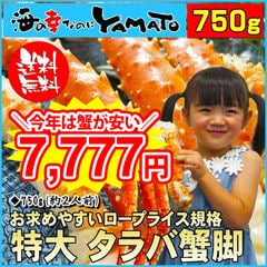 タラバガニ脚 750g 船上凍結ワンフローズン厳選