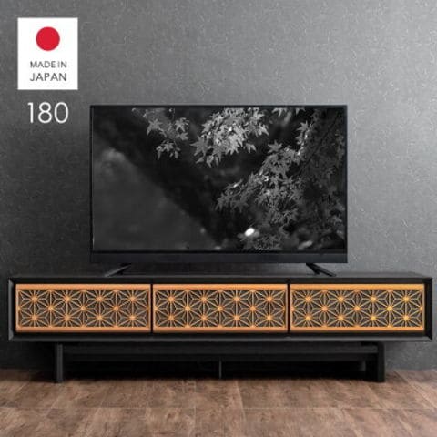 dショッピング |テレビ台 幅180 組子調デザイン 国産 大川家具 完成品