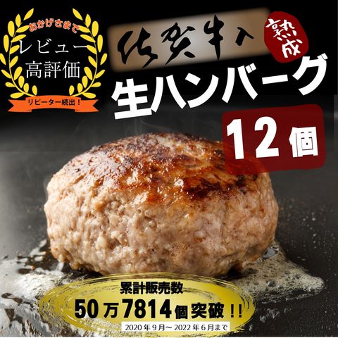 ハンバーグ (120g×12個) 熟成生ハンバーグ 焼くだけ簡単 肉 精肉 生鮮食品 64400118