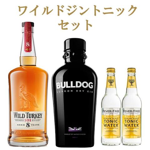 dショッピング |【正規品】ワイルドジントニック セット(ワイルドターキー1,000ml1本 ブルドッグジン1本 フィーバーツリートニック2本)<br> WILD TURKEY BOURBON＆BULLDOG LONDON DRY GIN＆Fever Tre | カテゴリ：の販売できる商品 |  うきうきワインの玉手箱 ...