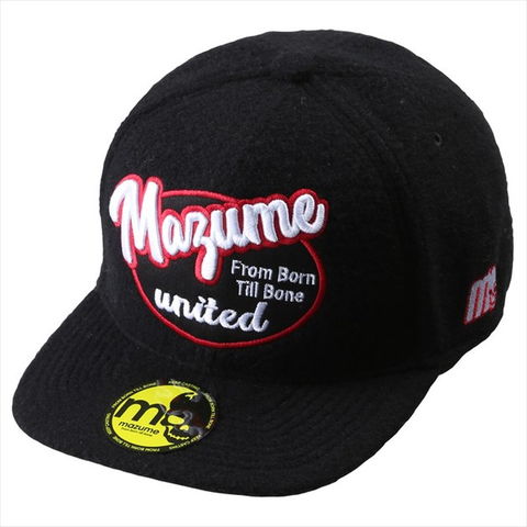 オレンジブルー 防寒帽子 MZCP-658 mazume FLAT CAP ウール 1 ブラック フリーサイズ