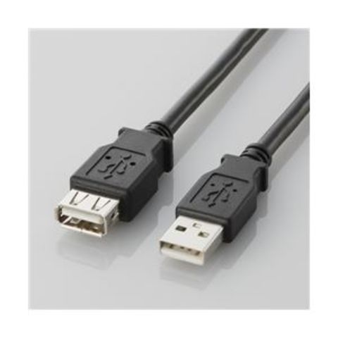 USB2.0準拠 延長ケーブル Aタイプ/2.0m(ブラック) AV デジモノ パソコン 周辺機器 ACアダプタ OAアダプタ  【同梱不可】【代引不可】[▲][TP]