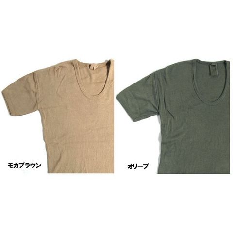 東ドイツタイプ Uネック Tシャツ JT039YD オリーブ サイズ4 レプリカ