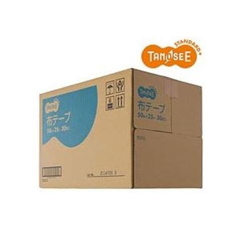 【新品】（まとめ）TANOSEE 布粘着テープ 重梱包用 50mm×25m 30巻