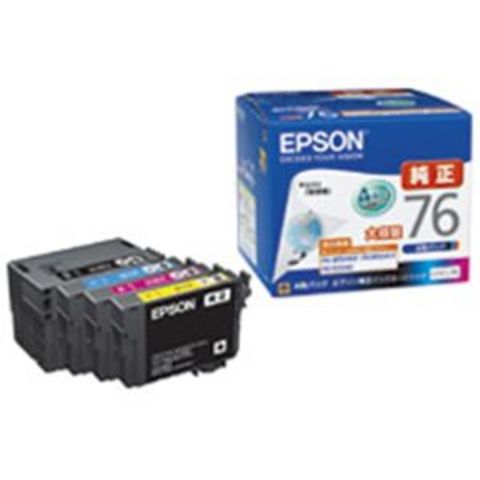 EPSON エプソン インクカートリッジ 純正 IC4CL76 4色パック(ブラック・シアン・マゼンタ・イエロー) AV デジモノ パソコン 周辺機器  インク インク【同梱不可】【代引不可】[▲][TP]